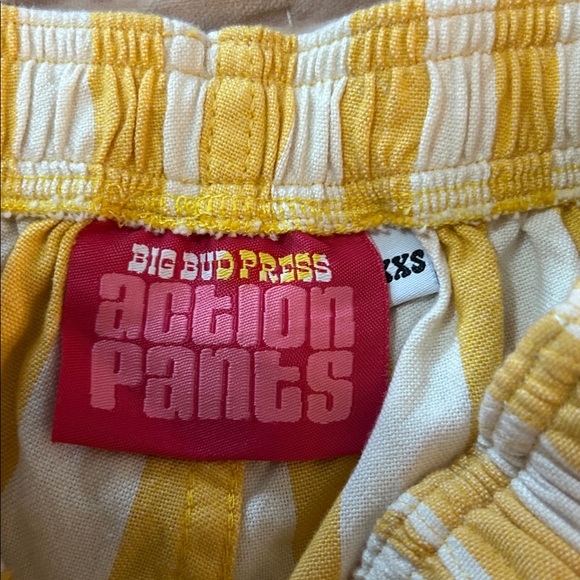 Big Bud Press action, pants Yellow and White Striped Pants XXS - Picture 4 of 10